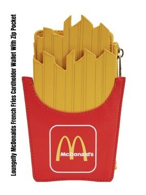 Loungefly McDonalds French Fries Cardholder Wallet With Zip Pocket